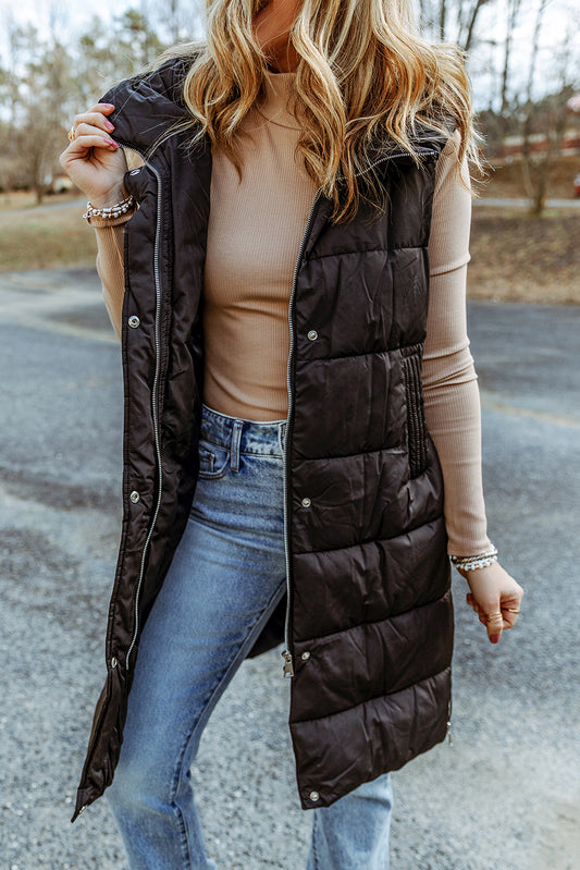 Long Hooded Vest