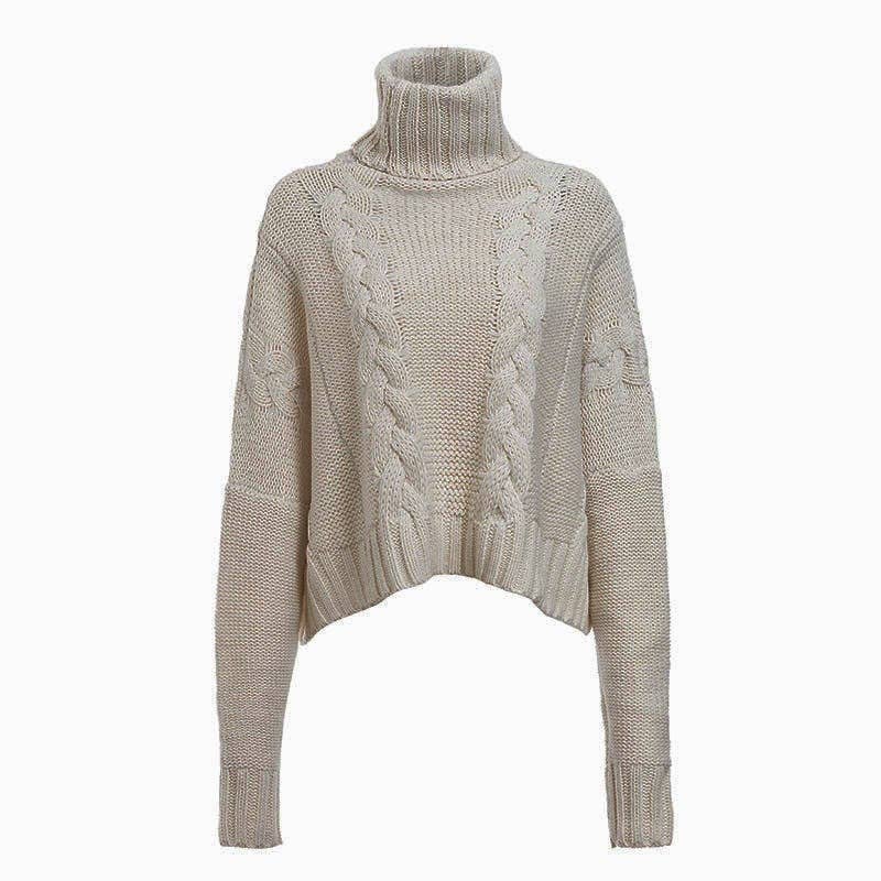 Turtle Neck Long Sleeve Pullover Sweater